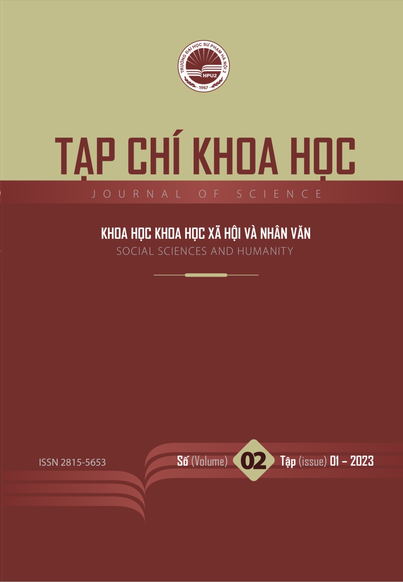 					Xem T. 1 S. 02 (2023): Tạp chí Khoa học Trường ĐHSP Hà Nội 2: Chuyên san KHXH&NV
				