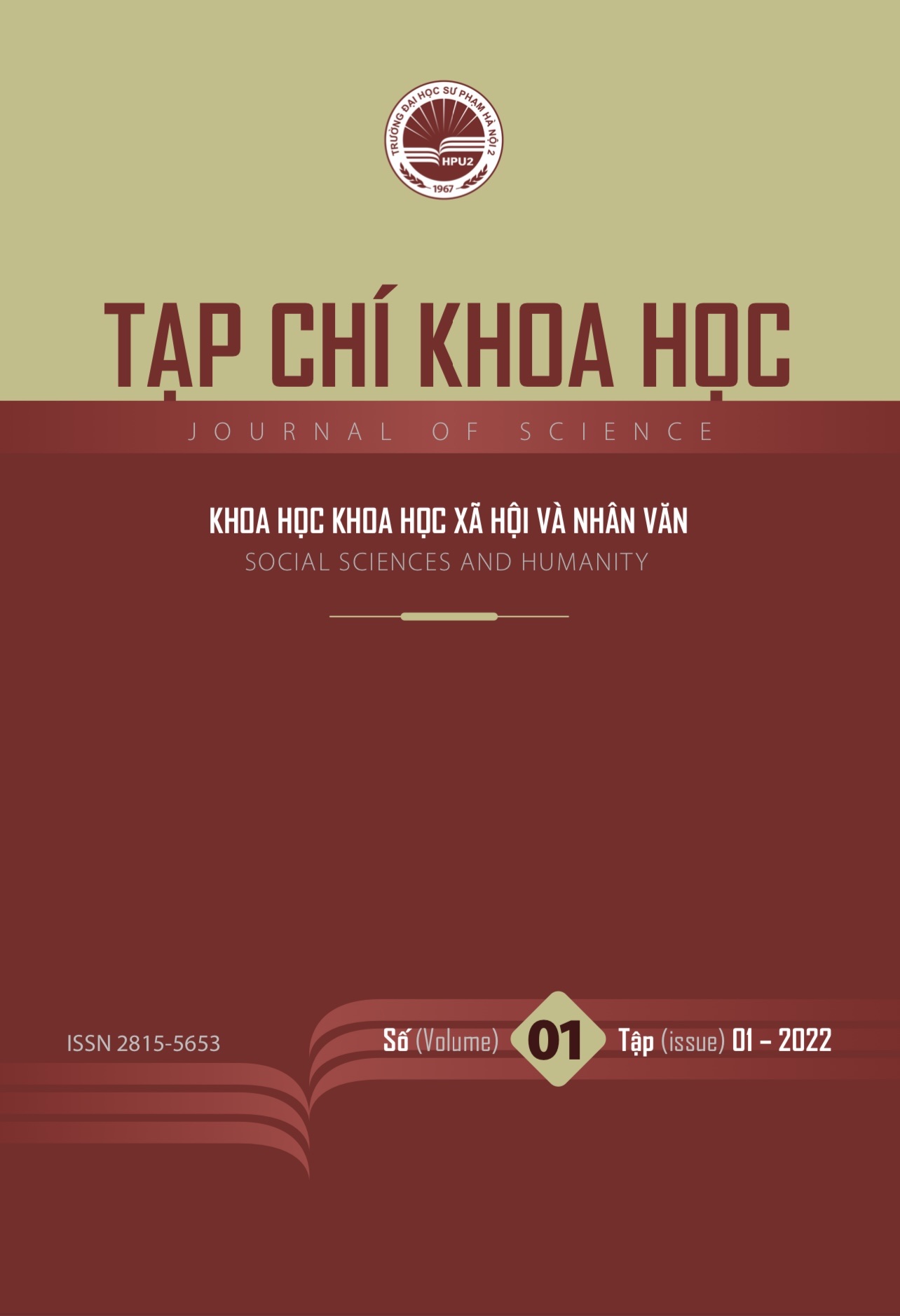 					Xem T. 1 S. 01 (2022): Tạp chí Khoa học Trường ĐHSP Hà Nội 2: Chuyên san KHXH&NV
				